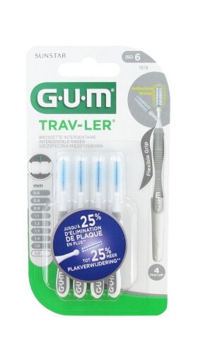 GUM 4 Brossettes Interdentaire Trav-Ler  - Taille : 1618 : 2,0 mm